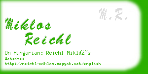 miklos reichl business card